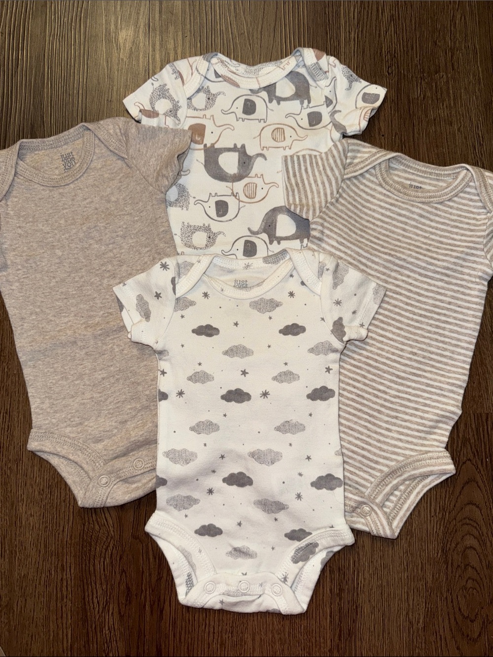 Carter’s Neutral Baby One-Piece Bodysuit Set - 4 Pack
